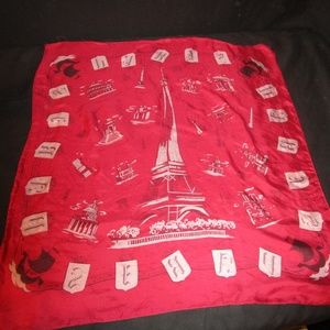 Vintage Souvenir Scarf from Paris